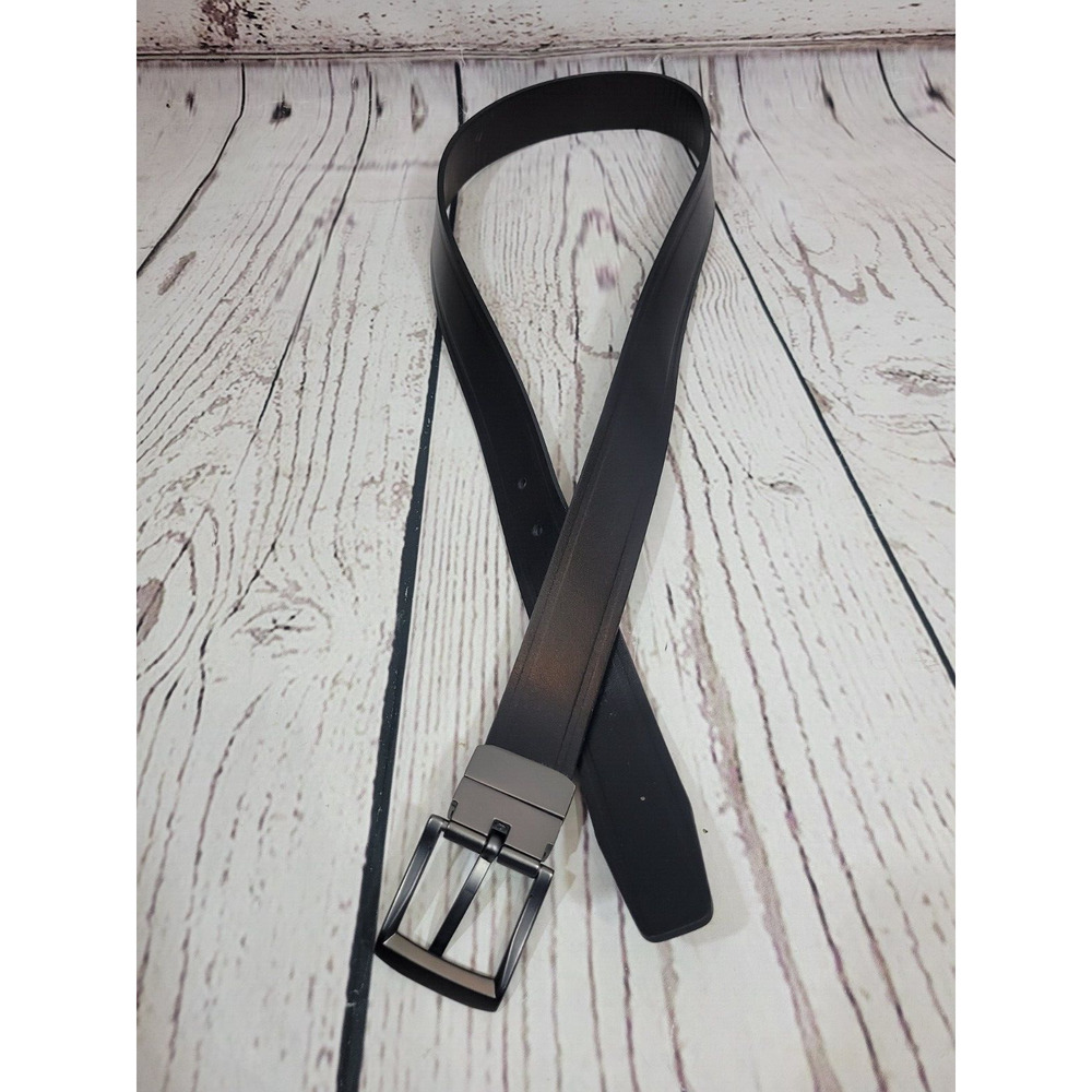 Genuine Leather Reversible Casual Dress Belt Men's Black Size‎ 36